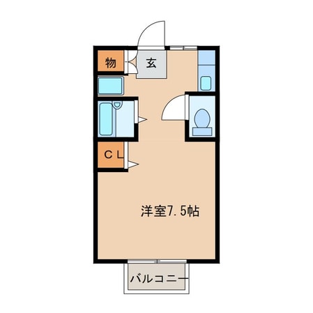 コーポキャロルD棟の物件間取画像